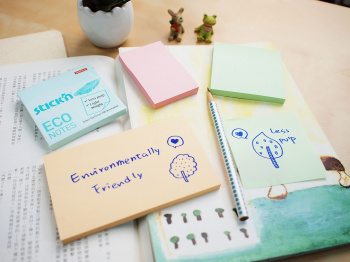 Блок самоклеящийся бумажный Stick`n ECO 21747 76x76мм 100лист. 60г/м2 пастель голубой