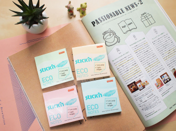 Блок самоклеящийся бумажный Stick`n ECO 21748 76x76мм 100лист. 60г/м2 пастель зеленый
