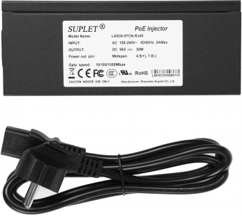 Инжектор POE Hikvision  LAS30-57CN-RJ45