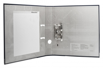 Папка-регистратор Silwerhof 355020-01 A4 50мм ПВХ/бумага черный мет.окант. сборная смен.карм. на кор.