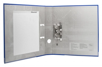 Папка-регистратор Silwerhof 355020-02 A4 50мм ПВХ/бумага синий мет.окант. сборная смен.карм. на кор.