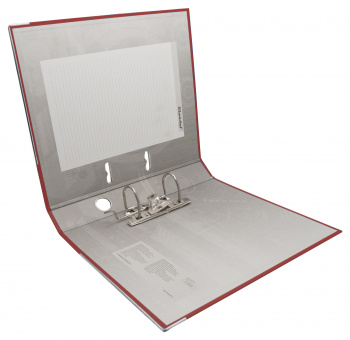 Папка-регистратор Silwerhof 355020-04 A4 50мм ПВХ/бумага красный мет.окант. сборная смен.карм. на кор.