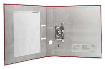 Папка-регистратор Silwerhof 355020-04 A4 50мм ПВХ/бумага красный мет.окант. сборная смен.карм. на кор.