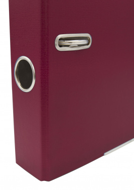 Папка-регистратор Silwerhof 355020-27 A4 50мм ПВХ/бумага бордовый мет.окант. сборная смен.карм. на кор.