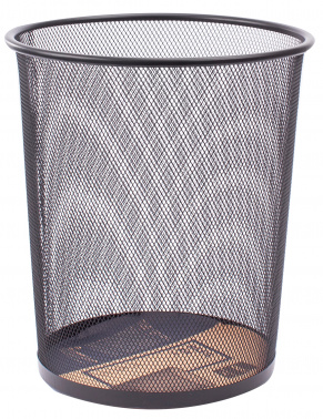 Корзина для бумаг Deli E9188 кругл. 10л. мет.сетка черный