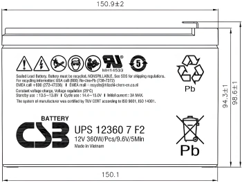 Батарея для ИБП CSB UPS 123607 F