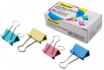 Зажимы Silwerhof 510013 сталь 25мм ассорти (упак.:12шт) картонная коробка