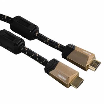 Кабель аудио-видео Hama HDMI (m)/HDMI (m) 3м. феррит.кольца позолоч.конт. черный (00122211)