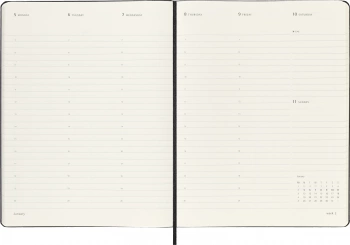 Еженедельник Moleskine PRO VERTICAL XL 190х250мм 264стр. черный