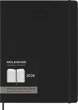 Еженедельник Moleskine PRO VERTICAL XL 190х250мм 264стр. черный