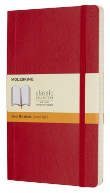 Блокнот Moleskine CLASSIC SOFT QP616F2 Large 130х210мм 192стр. линейка мягкая обложка красный