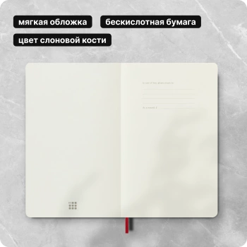 Блокнот Moleskine CLASSIC SOFT QP617F2 Large 130х210мм 192стр. клетка мягкая обложка красный