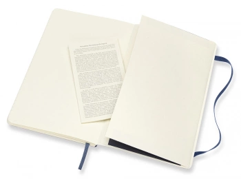 Блокнот Moleskine CLASSIC SOFT QP616B20 Large 130х210мм 192стр. линейка мягкая обложка синий сапфир