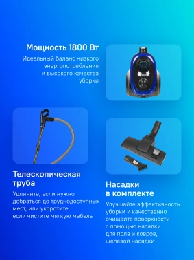 Пылесос Samsung VC18M2110SB/EV