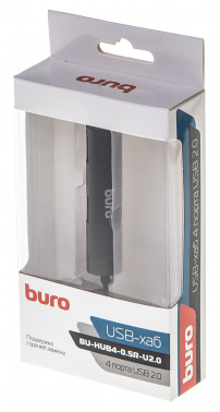 Разветвитель USB 2.0 Buro BU-HUB4-0.5R-U2.0
