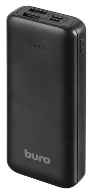 Мобильный аккумулятор Buro RA-10000SM Li-Pol 10000mAh 3A+3A черный 4xUSB