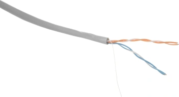 Кабель информационный Lanmaster NM-UTP5E2PR-CCA кат.5E UTP 2 пары 24AWG PVC внутренний 305м серый