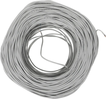 Кабель информационный Lanmaster NM-UTP5E2PR-CCA кат.5E UTP 2 пары 24AWG PVC внутренний 305м серый