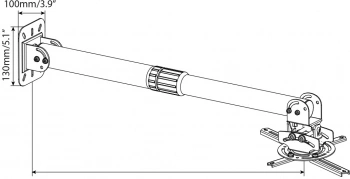 Кронштейн для проектора Cactus CS-VM-PR16L-AL