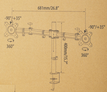 Кронштейн для мониторов Cactus CS-VM-D29-AL