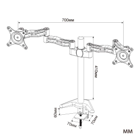 Кронштейн для мониторов Cactus CS-VM-D08-AL