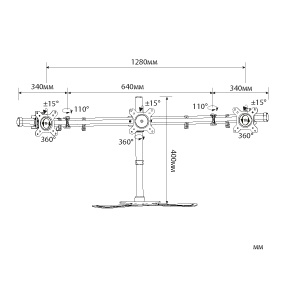 Кронштейн для мониторов Cactus CS-VM-MP330S-AL