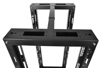 Стойка двухрамная ЦМО СТК-24.2-9005 24U 620ммX800мм направл.под закл.гайки 250кг черный