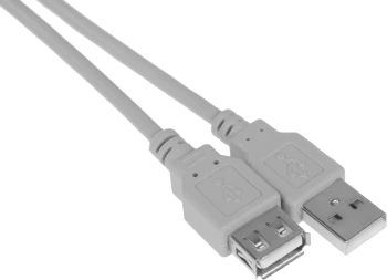 Кабель USB A(m) USB A(f) 3м серый