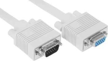 Кабель VGA (m) VGA (f) 1.8м феррит.кольца серый