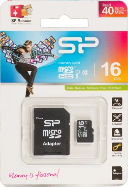 Флеш карта microSDHC 16GB Silicon Power  SP016GBSTH010V10SP