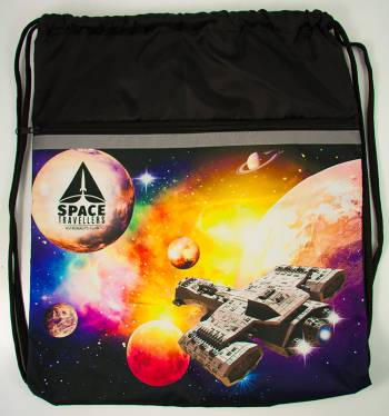 Сумка для обуви Silwerhof 840482 Космический полет 41x49см 1 отдел. карм. светоотраж.эл. полиэстер