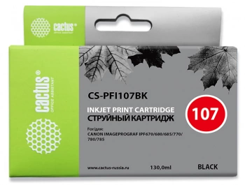 Картридж струйный Cactus CS-PFI107BK