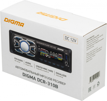 Автомагнитола Digma DCR-310B