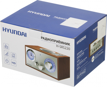 Радиоприемник настольный Hyundai H-SRS220 вишня USB SD/microSD