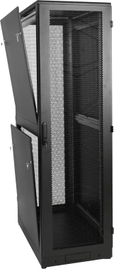 Шкаф коммутационный ЦМО (ШТК-М-42.6.8-1ААА-9005) напольный 42U 600x800мм пер.дв.стекл задн.дв.стал.лист 2 бок.пан. 550кг черный