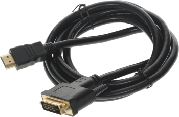 Кабель аудио-видео Buro HDMI (m)/DVI-D (Dual Link) (m) 1.8м. позолоч.конт. черный (BHP RET HDMI_DVI18)