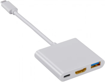 Переходник Buro USB Type-C (m) HDMI (f) USB 3.0 A(f) USB Type-C (f) (BHP RET TPC-HDM) белый