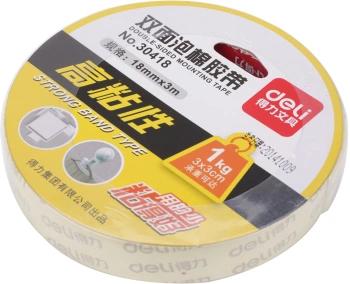 Клейкая лента односторонняя Deli 30418 прозрачная шир.18мм дл.3м (упак.:1шт)