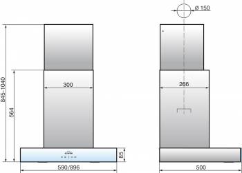 Вытяжка каминная Elikor Агат 60Н-1000-Е4Д