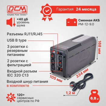 Источник бесперебойного питания Powercom Imperial IMP-825AP