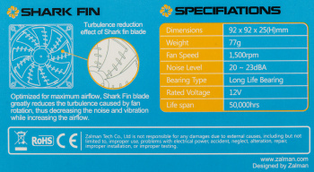 Вентилятор для корпуса Zalman  ZM-F2 Plus (SF)