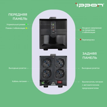 Стабилизатор напряжения Ippon AVR-2000