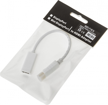 Переходник HDMI (f)/DisplayPort (m) белый