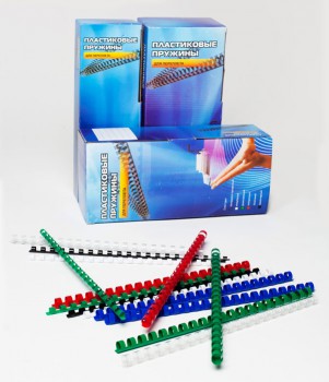 Пружины для переплета пластиковые Office Kit d=6мм 2-25лист A4 белый (100шт)  BP2001