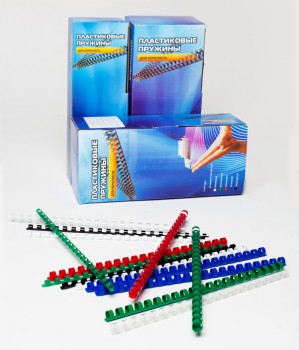 Пружины для переплета пластиковые Office Kit d=8мм 31-50лист A4 белый (100шт)  BP2011