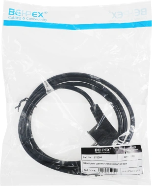 Кабель IEC C13 Евровилка 1.5м черный