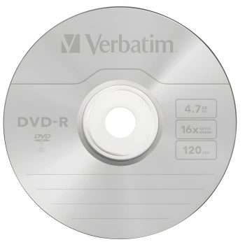 Диск DVD-R Verbatim 4.7Gb 16x Slim case (20шт) (43547)