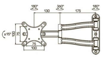 Кронштейн для телевизора Kromax TECHNO-1