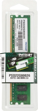 Память DDR2 2Gb 800MHz Patriot  PSD22G80026