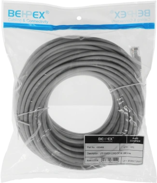 Патч-корд cat.5E stranded molded 20м RJ-45 (m)-RJ-45 (m)